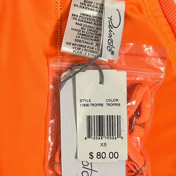 PEIXOTO Swimwear Set Bottom/Top Classic Bikini Orange Size XS - Picture 6 of 8
